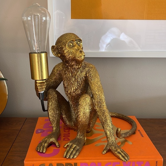 Gold Monkey Lamp - Picture 3 of 4